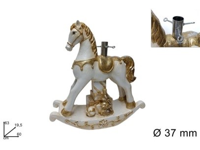 309309 BASE DE PINHEIRO CAVALO BRANCO E DOURADO