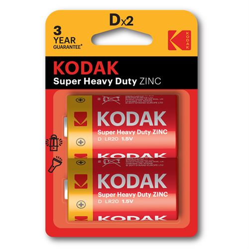 KODAK PILHA ZINC D PK2   TX.ECOV