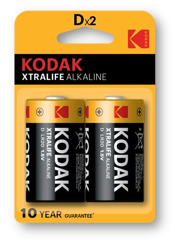 KODAK PILHA XTRALIFE ALKALINA D PK2   TX-ECOV