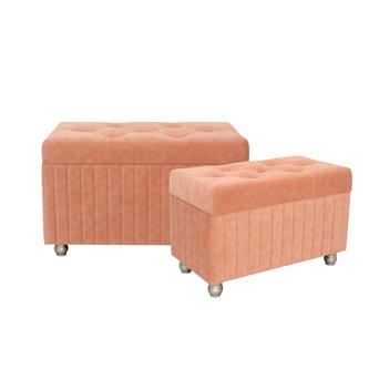 11628946 PUFF/BAU CORAL SET2 82X42X52/70X36X43