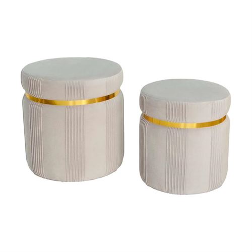 11629355 POUF RED. CINZA CONJ.2 46*46*48/39*39*42CM 21AC021-HLR-14