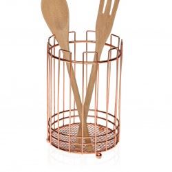 10030293 PORTA TALHERES COR COBRE 11X11X17CM
