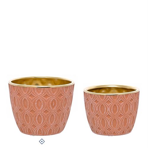 28381 VASO CERAMICA GOLDEN BRICK C 14,00 L 14,00 A 11,00