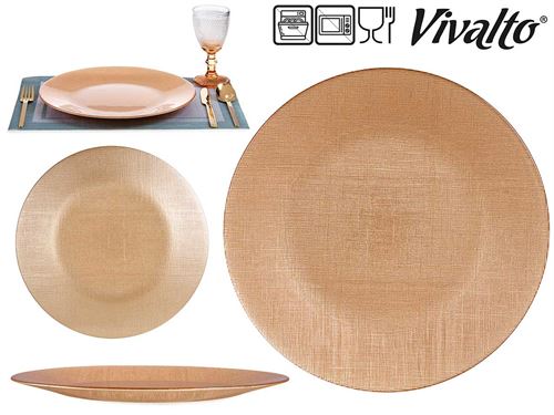 84803 PRATO VIDRO 32CM OURO