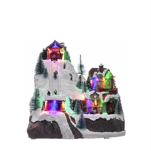 80936 MONTANHA SKI C/MUSICA LEDS  C 29,50 L 26,00 A 28,50