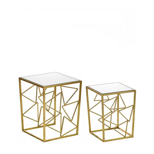 96529 CJ.2 MESAS METAL/VIDRO