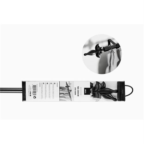 P131279203 VARAO CORTINADO 160-300CM PRETO