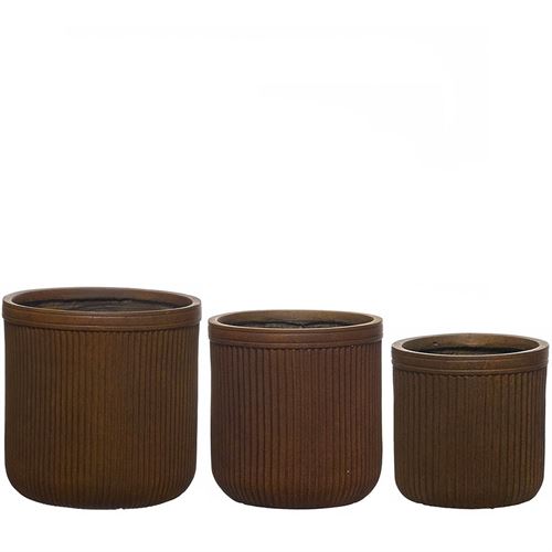 83853 SET 3 VASOS FIBRA ARGILA