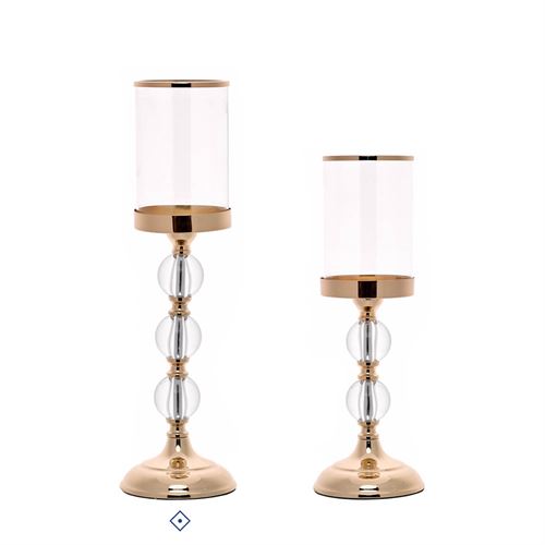 CASTIÇAL METAL/VIDRO C 13,50 L 13,50 A 43,50