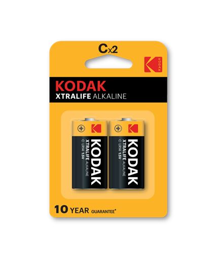 KODAK PILHA XTRALIFE ALKALINA C PK2  TX.ECOV