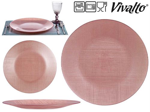 84802 PRATO VIDRO 32CM ROSA PASTEL
