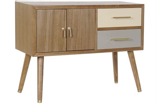 MB-179685 MOVEL TV PAULOWNIA METAL 90X34X66,5 CINZENTO