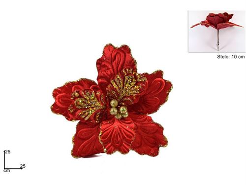 77237 PINZONE FIORE VELLUTO ROSSO BMA-49A/RED!!