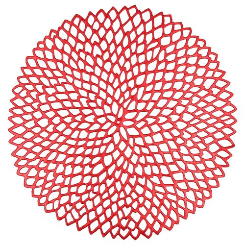 7314035 INDIVIDUAL REDONDO 38CM VERMELHO