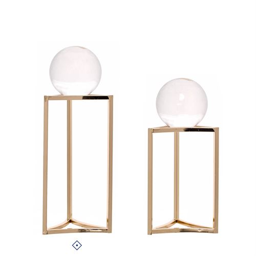 78787 BOLA VIDRO COM SUPORTE 13X12X35CM