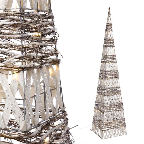 116628 ARVORE 90LUZES RATTAN 50X50X240CM