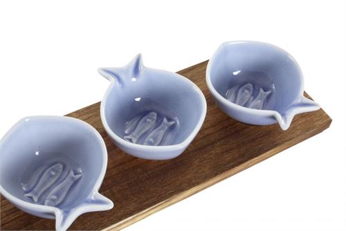 SM-183218 APERITIVO SET 5 PORCELANA  39X11X1,3 AZUL