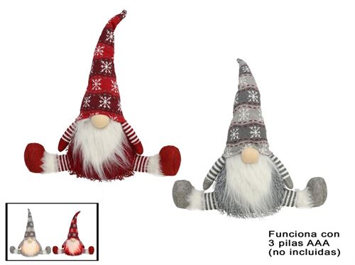 GNOMO SENTADO ADAMS 1LED 50X45X16CM