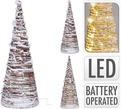 ACW000240 CONE RATTAN C/ LED 40CM 2MOD