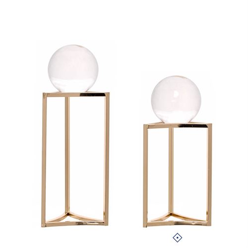 78788 BOLA VIDRO COM SUPORTE 13X12X39CM