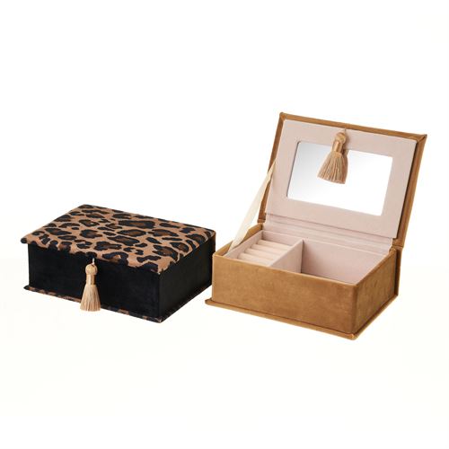 801426 GUARDA JOIAS MDF/VELUDO 17,5X12X6CM