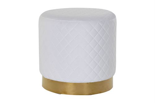 MB-182541 DESCANSA-PÉS POLIÉSTER MDF 41X41X41 BRANCO