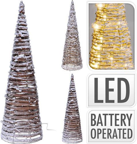 ACW000250 CONE RATTAN C/ LED 60CM 2MOD