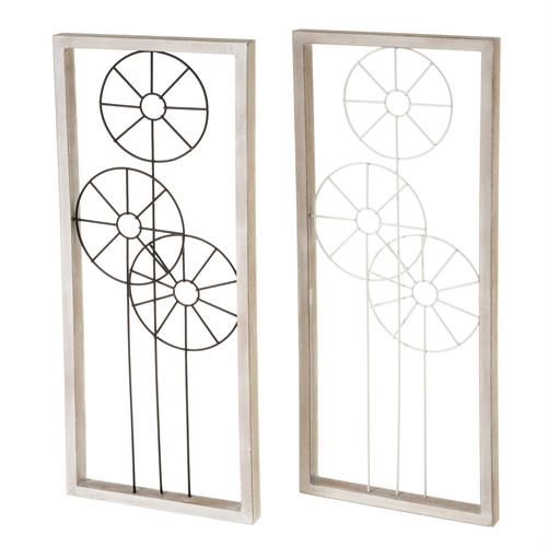 801608 QUADRO PAREDE MADEIRA/MTL 25X2,5X60CM