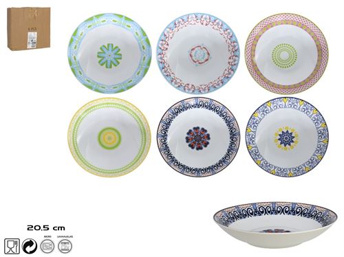 97679 PRATO FUNDO 21CM MILAN 6SORT