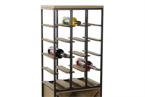 MB-179501 GARRAFEIRA MDF METAL 40X30X102 CASTANHO