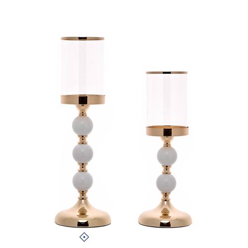 78807 CASTIÇAL METAL/ VIDRO  C 13,50 L 13,50 A 43,50