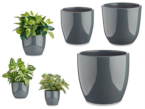 34900 SET 3 VASOS CERÂMICA ABOMB 14-17-22CM