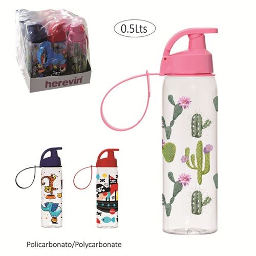 2140415 GARRAFA C/PEGA 0,5LT 22.7X9.5X6.1CM