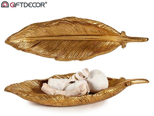 89759 BANDEJA PENA DOURADA MEDIA 40,5X13X4,50