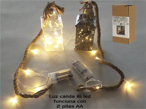40597 FAROL 16LED ROPE 2SORT 7X15CM 60CM