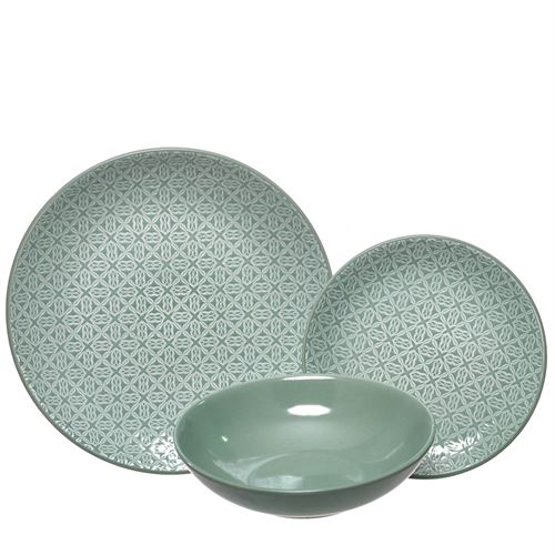 24257 SERVIÇO 18PÇS GRES VERDE