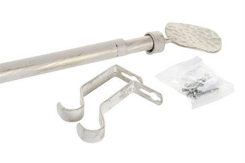 BR-185369 BARRA CORTINA ALUM NIO 160X3X7 EXTENS VEL 300 CM