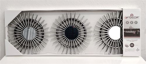 91977 ESPELHOS REDONDOS ESPIGA PRETOS 75X25