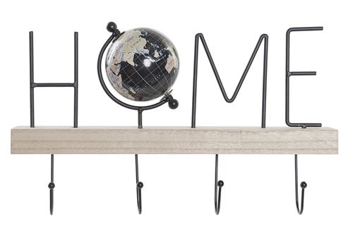 LD-181402 CABIDE PAREDE MDF FERRO 36X8X21 PR