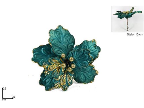 77299 PINZONE FIORE VELLUTO VERDE/ORO BMA-49A/GREEN-GOLD