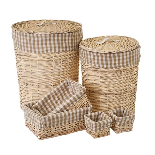 800817 CESTO _amp_ CESTA NATURLIFE SET6 45X45X55CM