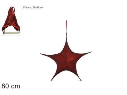 8417 ESTRELA TECIDO VERMELHA 80CM
