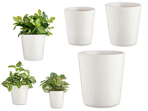 34908 SET 3 VASOS CER CONICOS 14-17-22CM