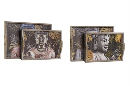 BD-187859 BANDEJA SET 2 MDF 40,5X30X6 BUDA 2 MOD.