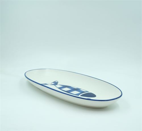 24184 TRAVESSA CERAMICA BLUE FISH