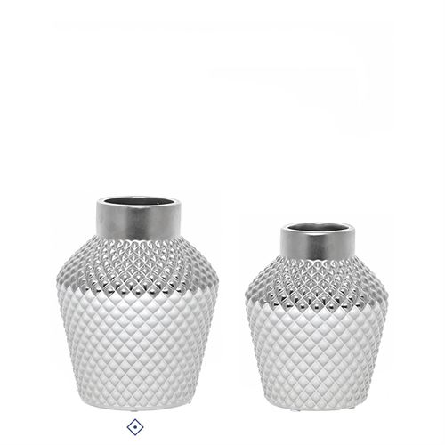 JARRA CERAMICA SILVER DIAMOND 19,00X19,00X23,00