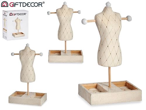 83944 MANEQUIM PORTA JOIAS VELUDO 41CM