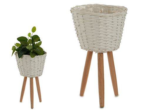 CESTO VASO CONICO BRANCO