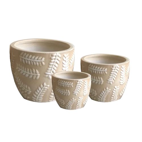 66350 SET 3 VASOS CERAMICA
