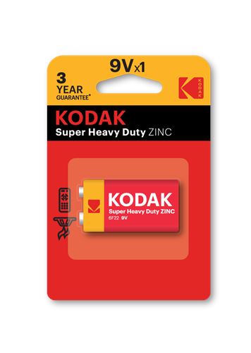 KODAK PILHA ZINC 9V   TX.ECOV